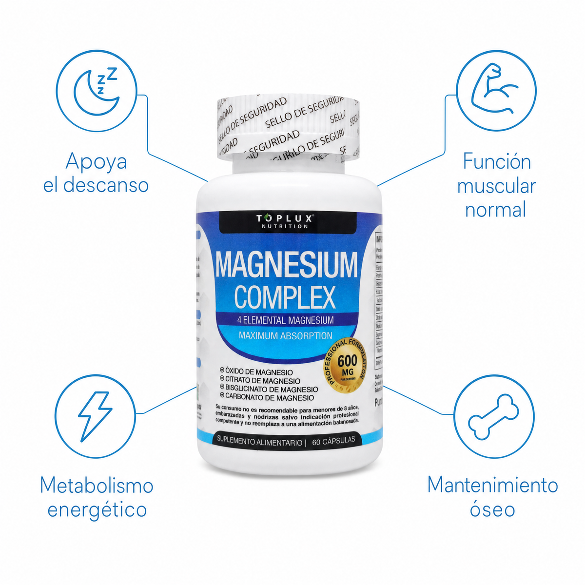 MAGNESIO COMPLEX 600MG